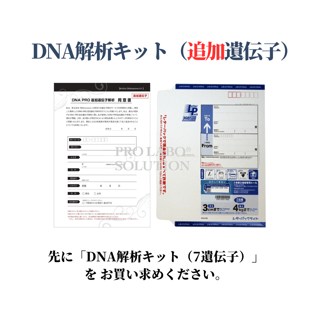 DNA解析キット（追加遺伝子）
