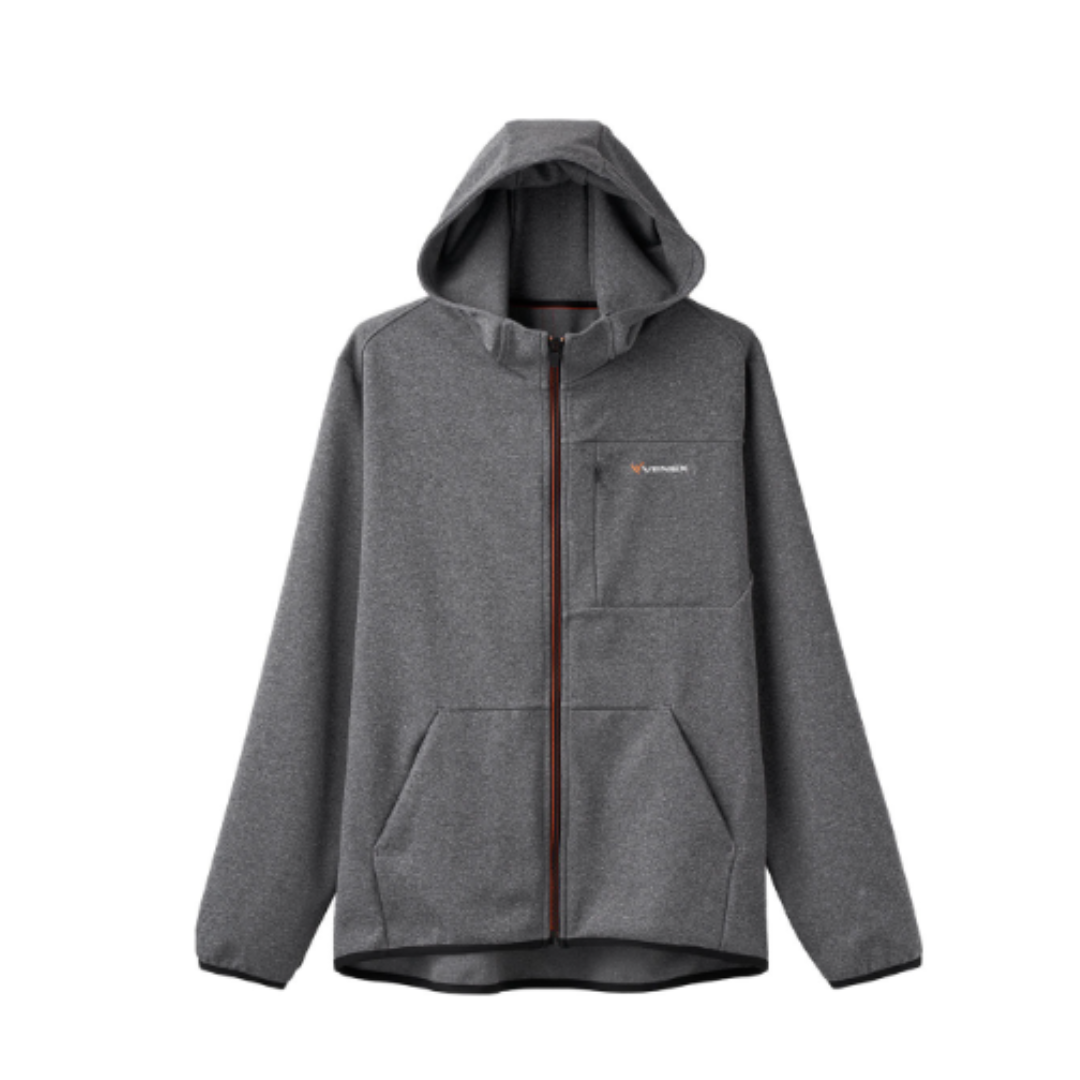 ＜キャンペーン＞べネクス ジップアップフードジャケット メンズ（杢グレー）